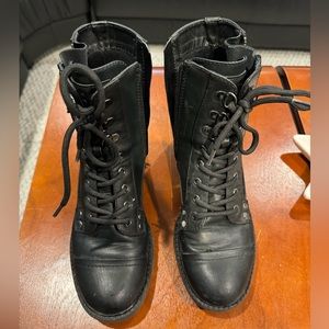 CBG Guess Black Combat Boots 6.5M